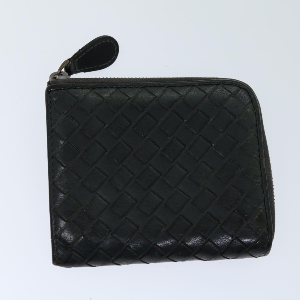 BOTTEGA VENETA INTRECCIATO Wallet Leather 4Set Black Purple brown Auth fm3298