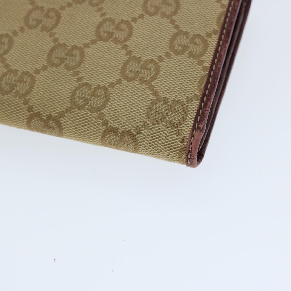 GUCCI GG Canvas Wallet Beige Green Red 181668 Auth fm3304