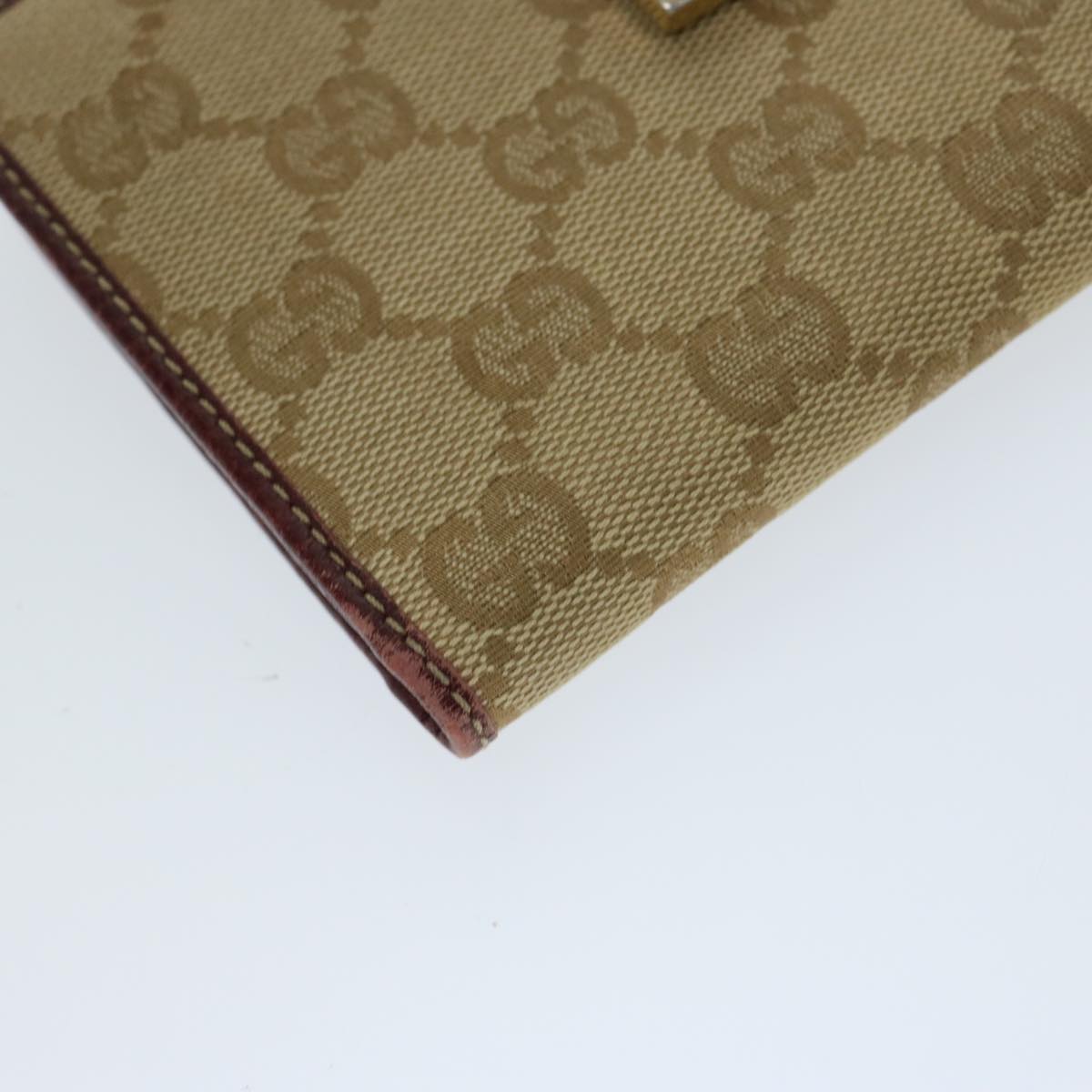 GUCCI GG Canvas Wallet Beige Green Red 181668 Auth fm3304