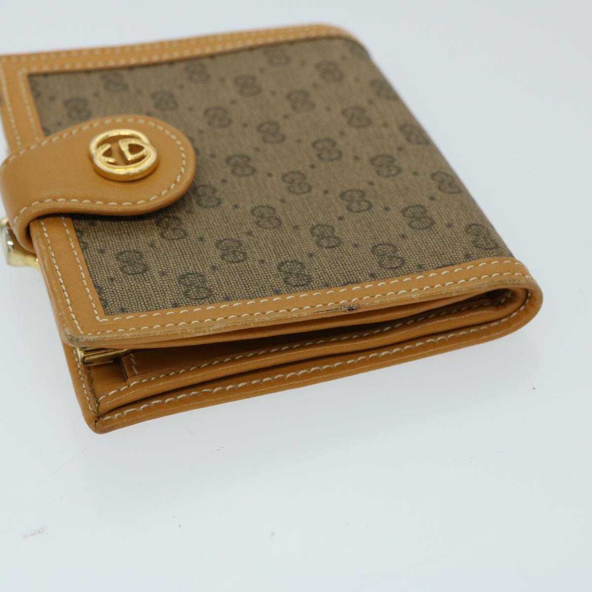 GUCCI Micro GG Supreme Wallet PVC Beige Auth fm3305