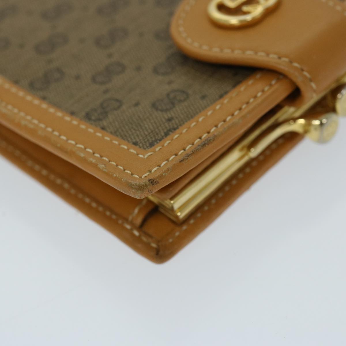 GUCCI Micro GG Supreme Wallet PVC Beige Auth fm3305