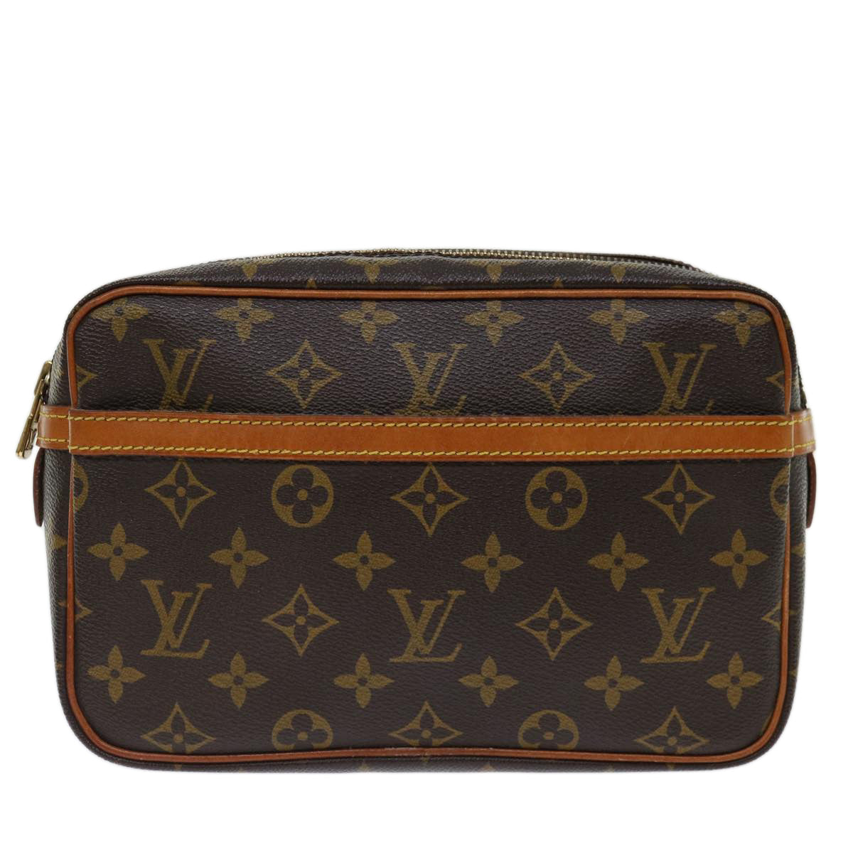 LOUIS VUITTON Monogram Compiegne 23 Clutch Bag M51847 LV Auth fm3312