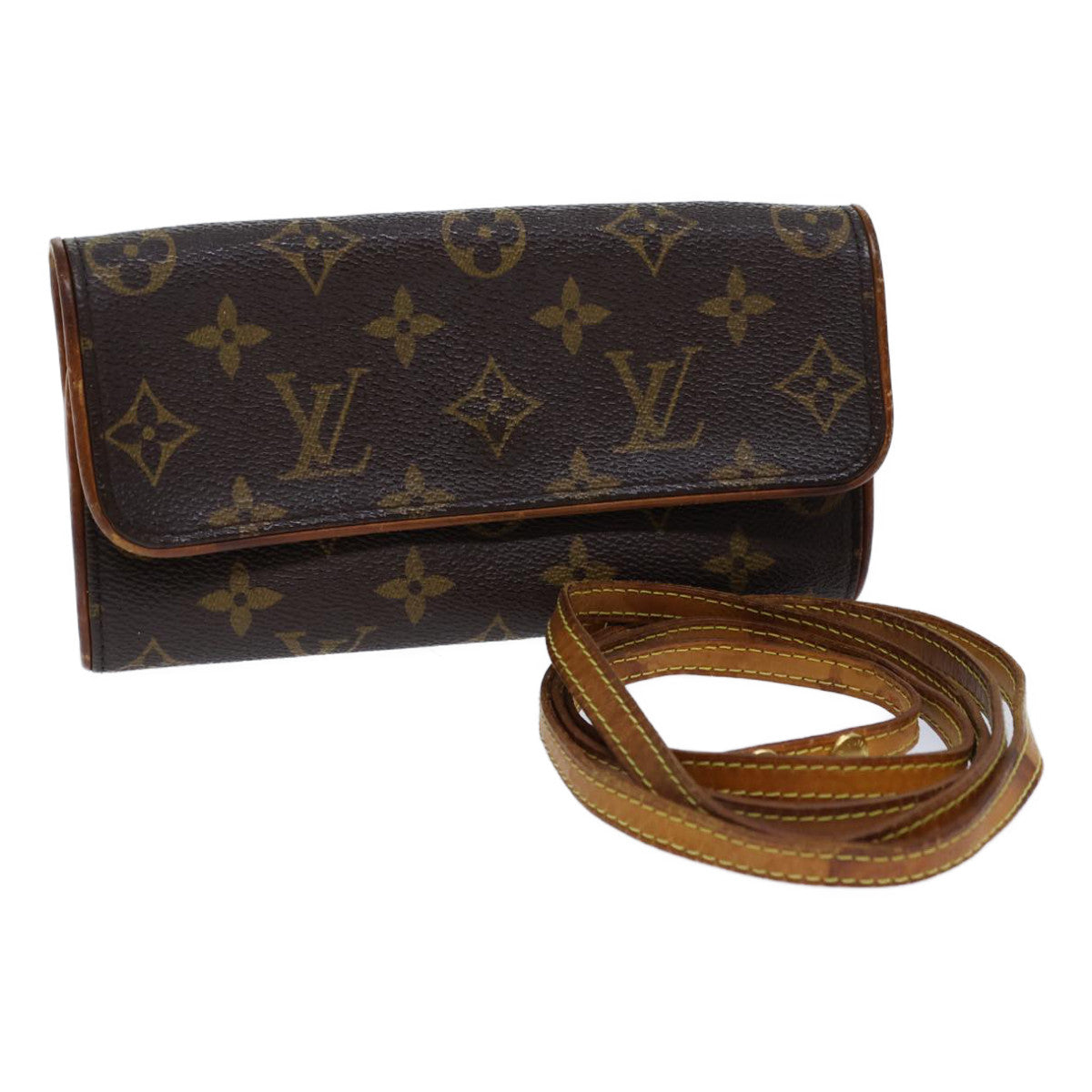 LOUIS VUITTON Monogram Pochette Twin PM Shoulder Bag M51854 LV Auth fm3317