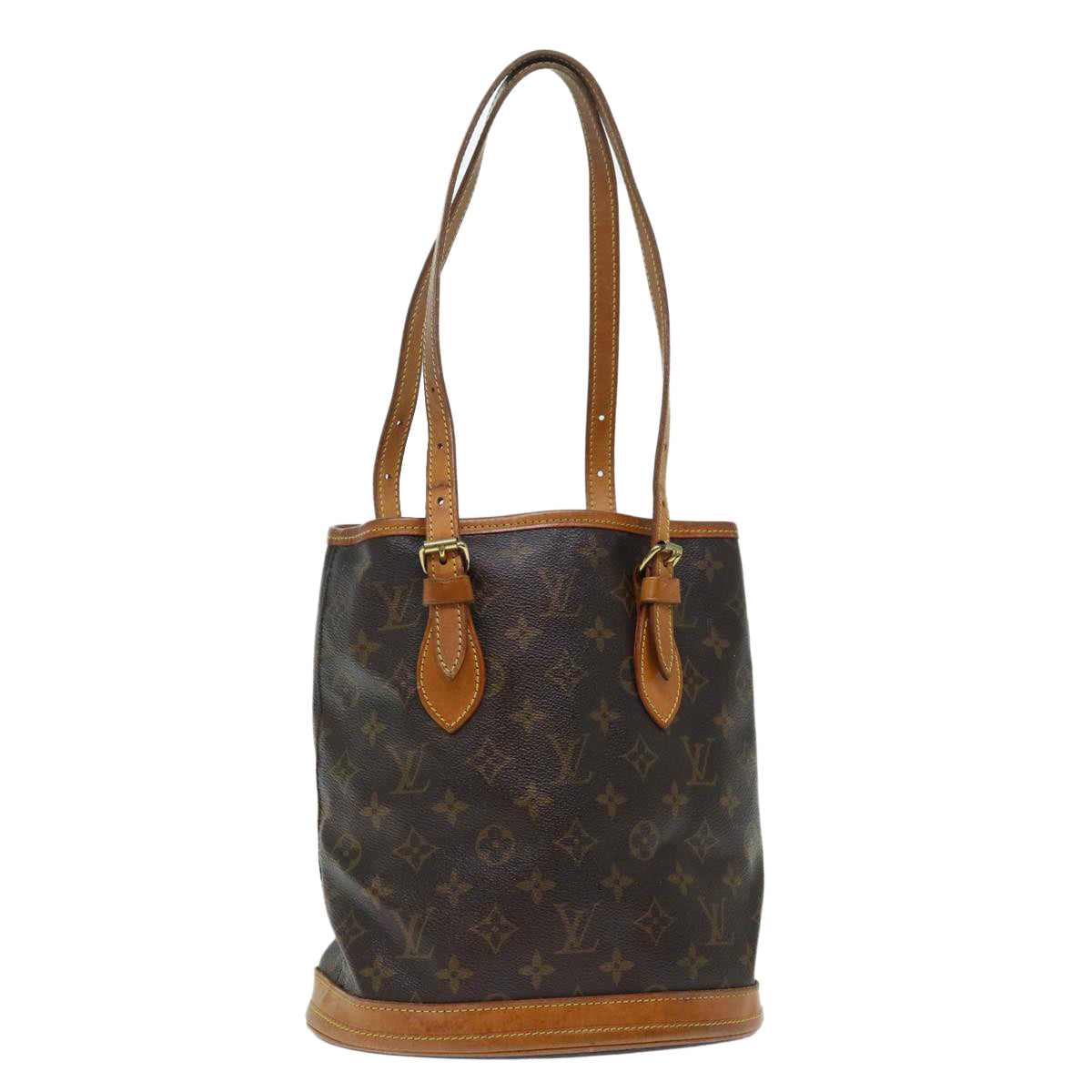 LOUIS VUITTON Monogram Bucket PM Shoulder Bag M42238 LV Auth fm3321