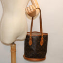 LOUIS VUITTON Monogram Bucket PM Shoulder Bag M42238 LV Auth fm3321-21