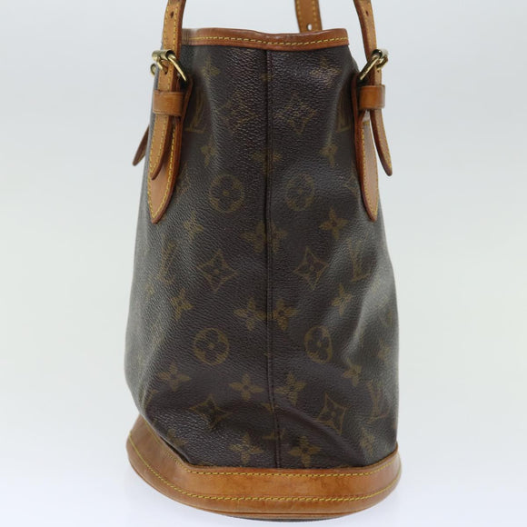 LOUIS VUITTON Monogram Bucket PM Shoulder Bag M42238 LV Auth fm3321