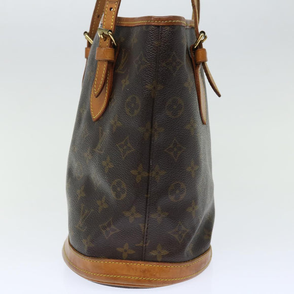 LOUIS VUITTON Monogram Bucket PM Shoulder Bag M42238 LV Auth fm3321