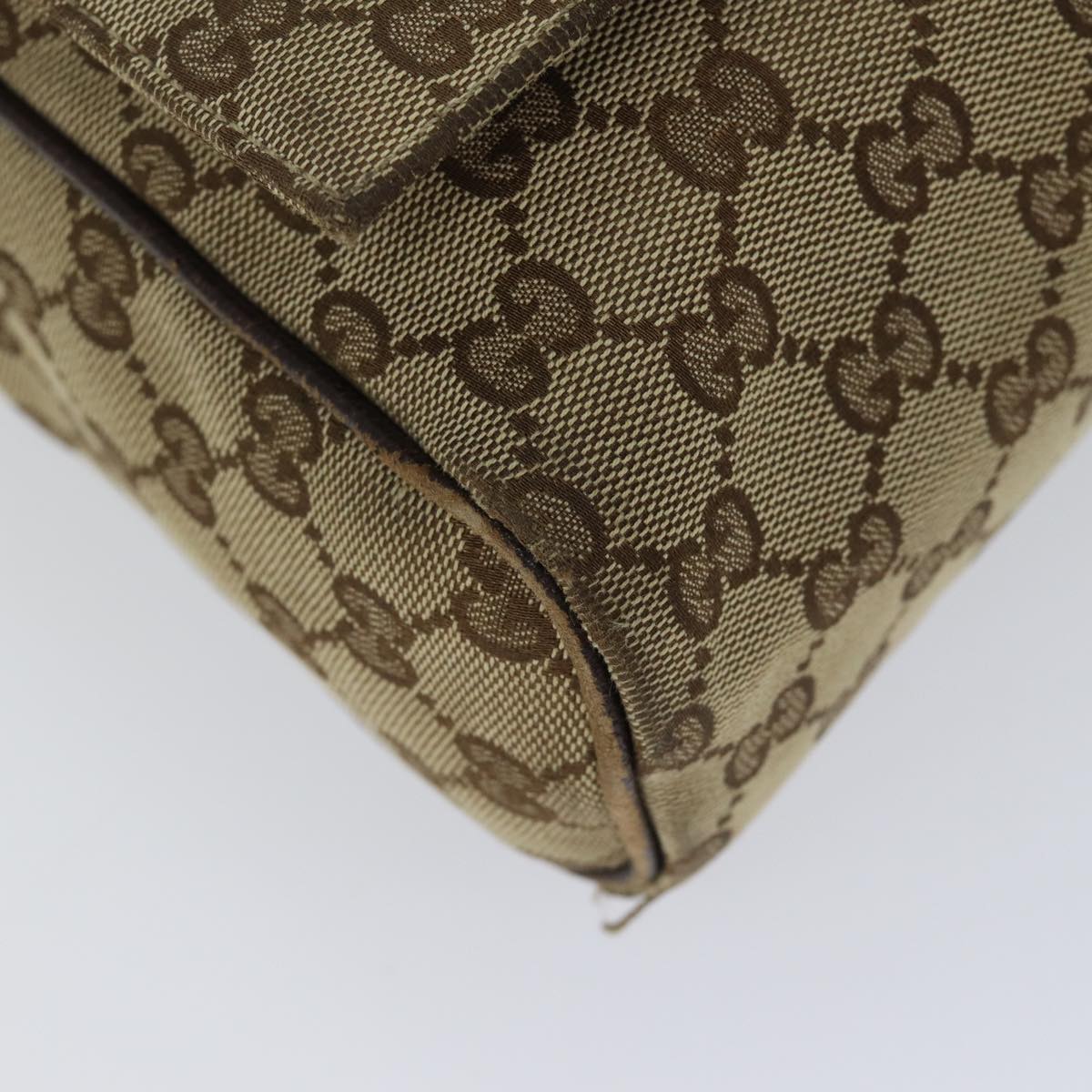 GUCCI GG Canvas Shoulder Bag Beige 146236 Auth fm3333