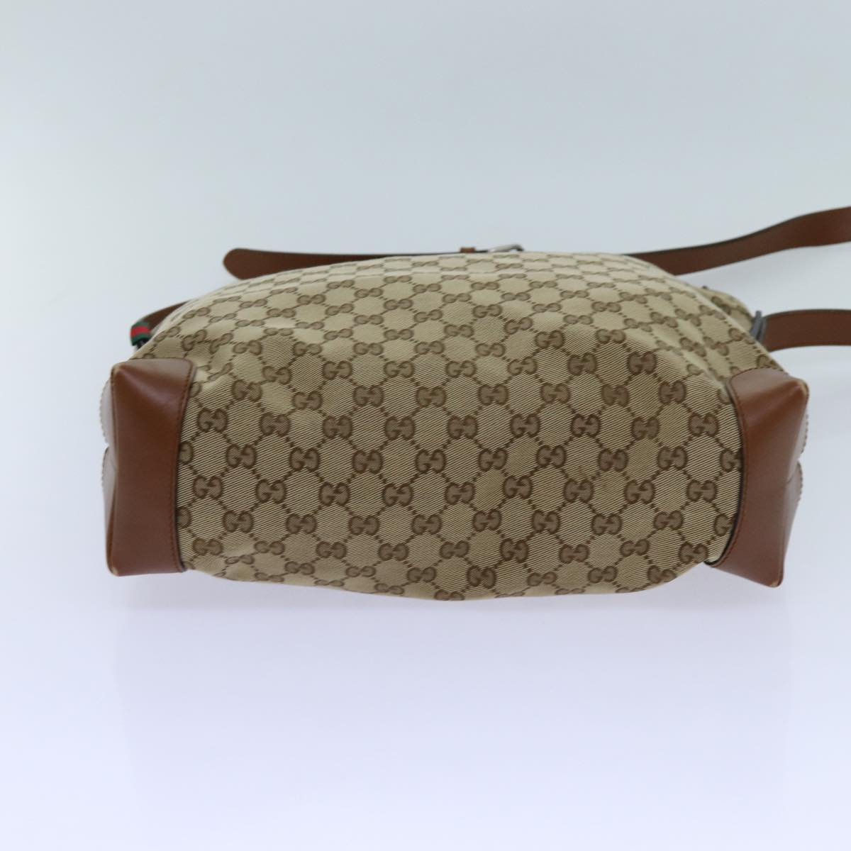 GUCCI GG Canvas Shoulder Bag Beige 308930 Auth fm3335