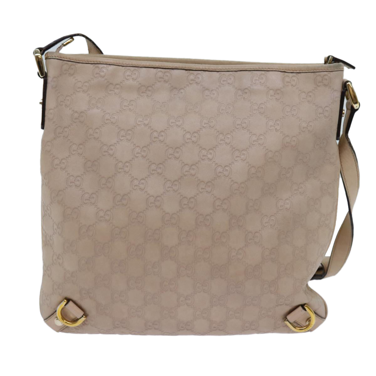 GUCCI GG Canvas Guccissima Abbey Shoulder Bag Beige 131326 Auth fm3354 - 0