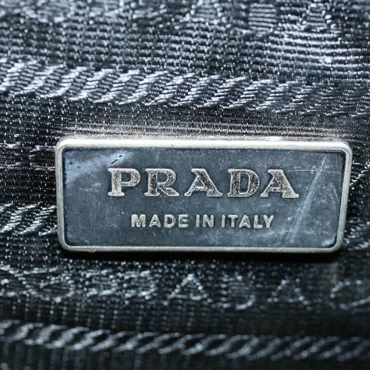 PRADA Hand Bag Nylon Black Auth fm3361