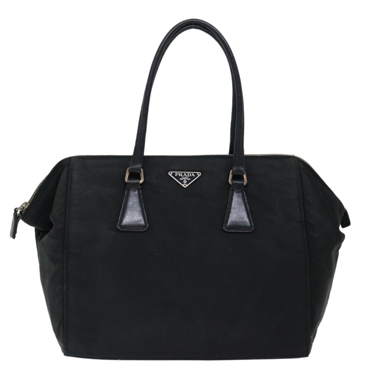 PRADA Hand Bag Nylon Black Auth fm3361