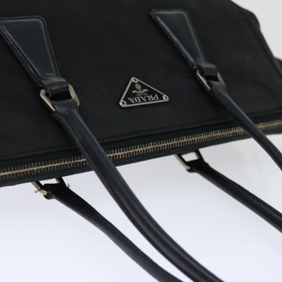 PRADA Hand Bag Nylon Black Auth fm3361