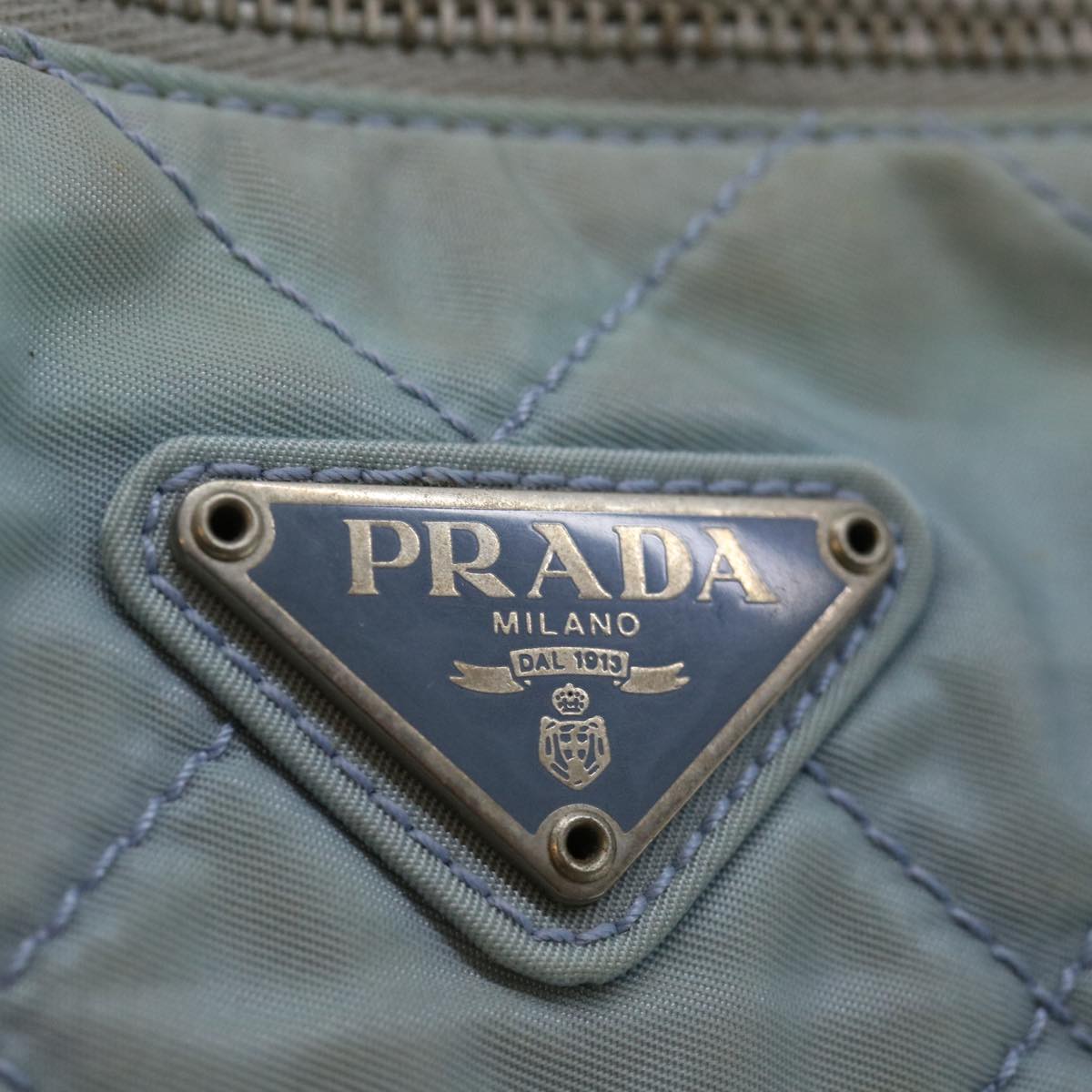 PRADA Shoulder Bag Nylon Blue Auth fm3362