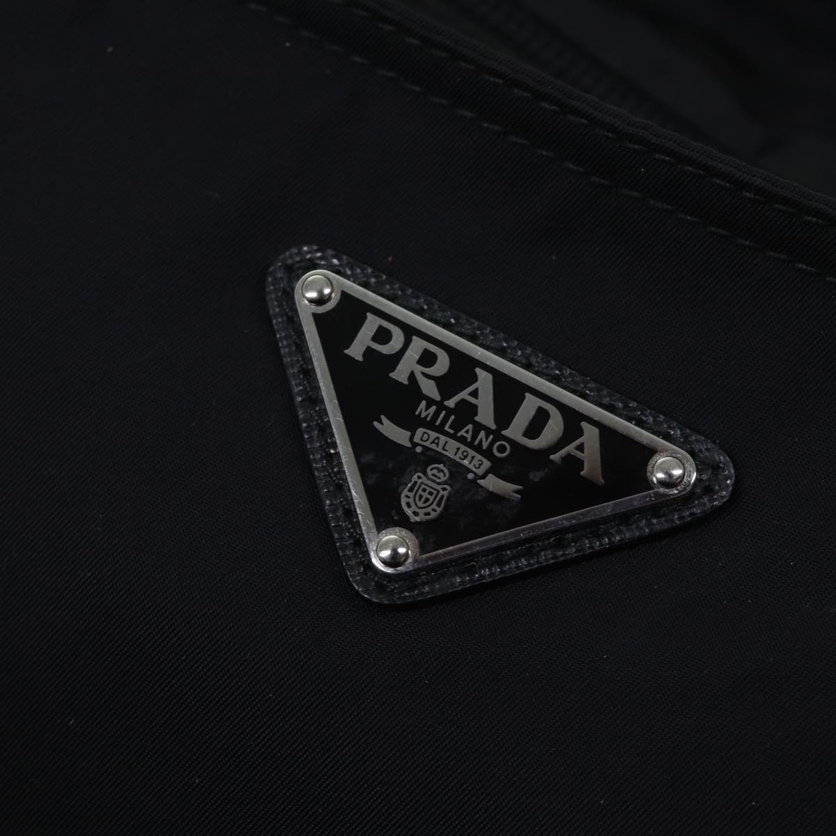 PRADA Hand Bag Nylon 2way Black Auth fm3363