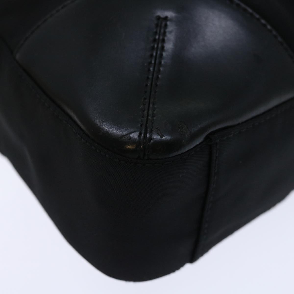 PRADA Tote Bag Nylon Black Auth fm3365