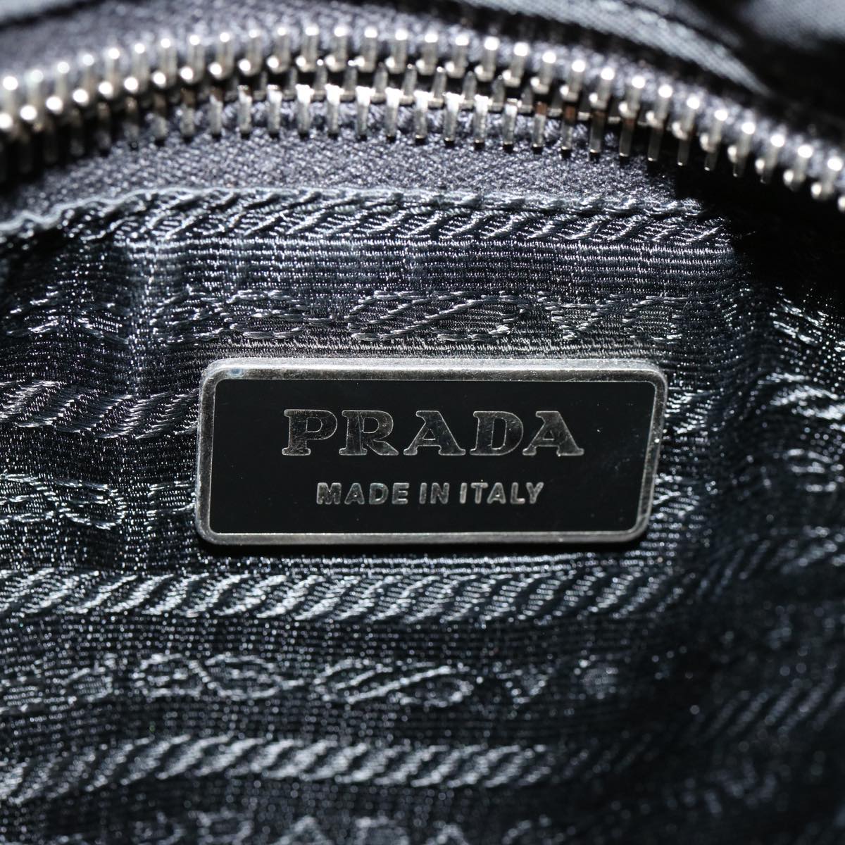 PRADA Quilted Shoulder Bag Nylon Black Auth fm3367