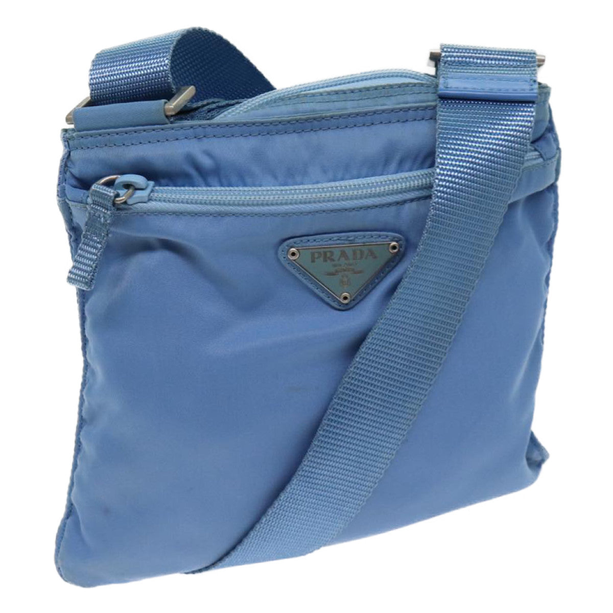 PRADA Shoulder Bag Nylon Blue Auth fm3368