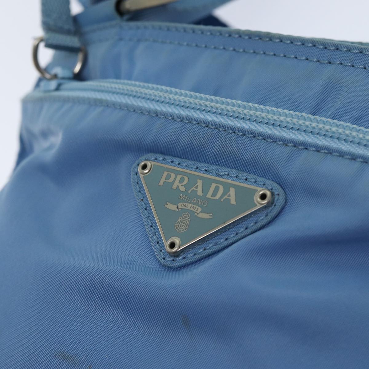 PRADA Shoulder Bag Nylon Blue Auth fm3368