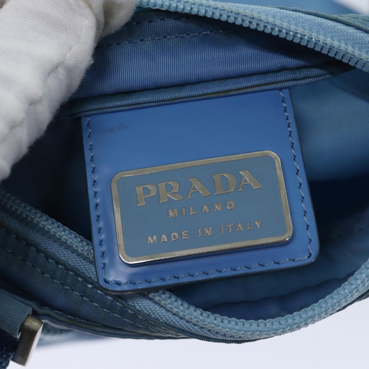 PRADA Shoulder Bag Nylon Blue Auth fm3368