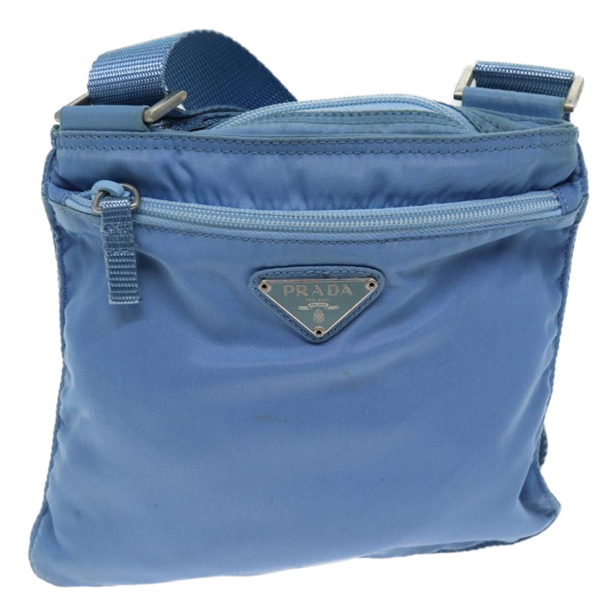 PRADA Shoulder Bag Nylon Blue Auth fm3368 - 0