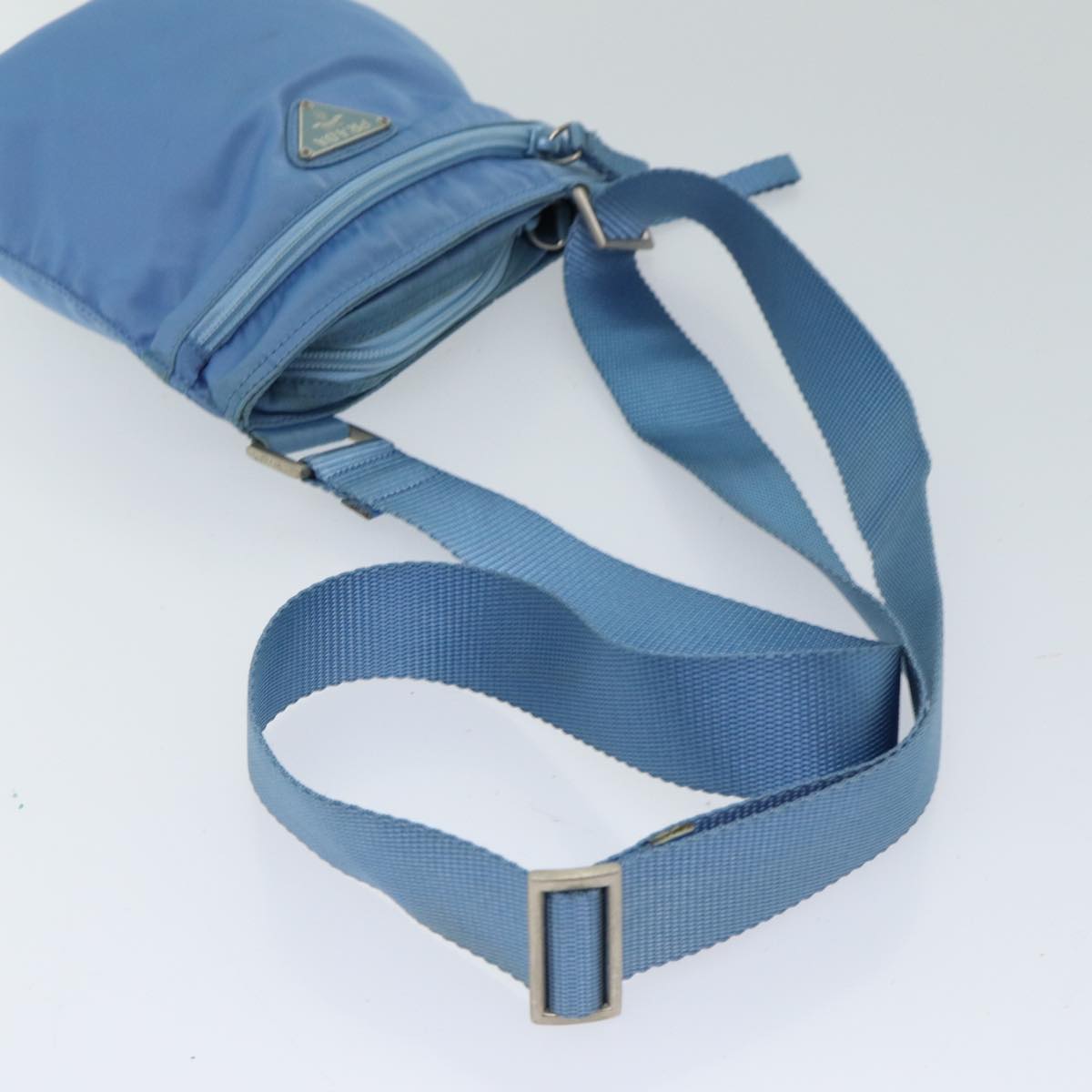 PRADA Shoulder Bag Nylon Blue Auth fm3368