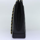 CHANEL Big Matelasse Chain Shoulder Bag Caviar Skin Black CC Auth fm3373AV-4