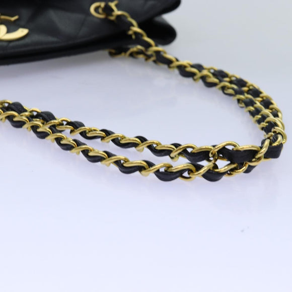 CHANEL Big Matelasse Chain Shoulder Bag Caviar Skin Black CC Auth fm3373AV