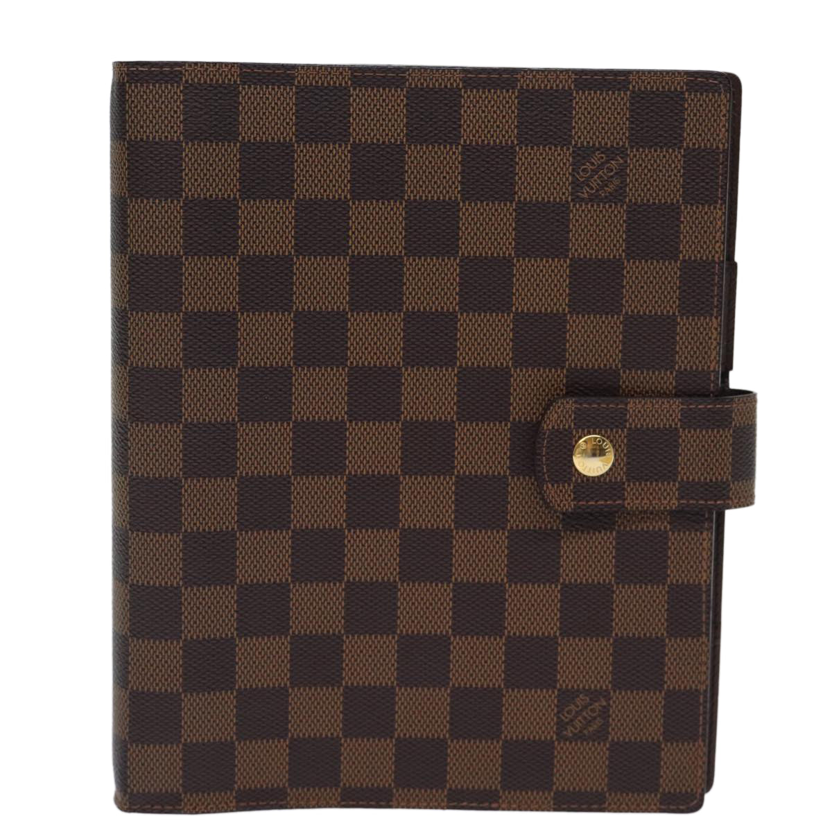 LOUIS VUITTON Damier Ebene Agenda GM Day Planner Cover R20107 LV Auth fm3375A