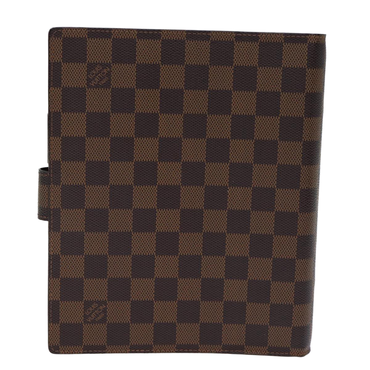 LOUIS VUITTON Damier Ebene Agenda GM Day Planner Cover R20107 LV Auth fm3375A - 0