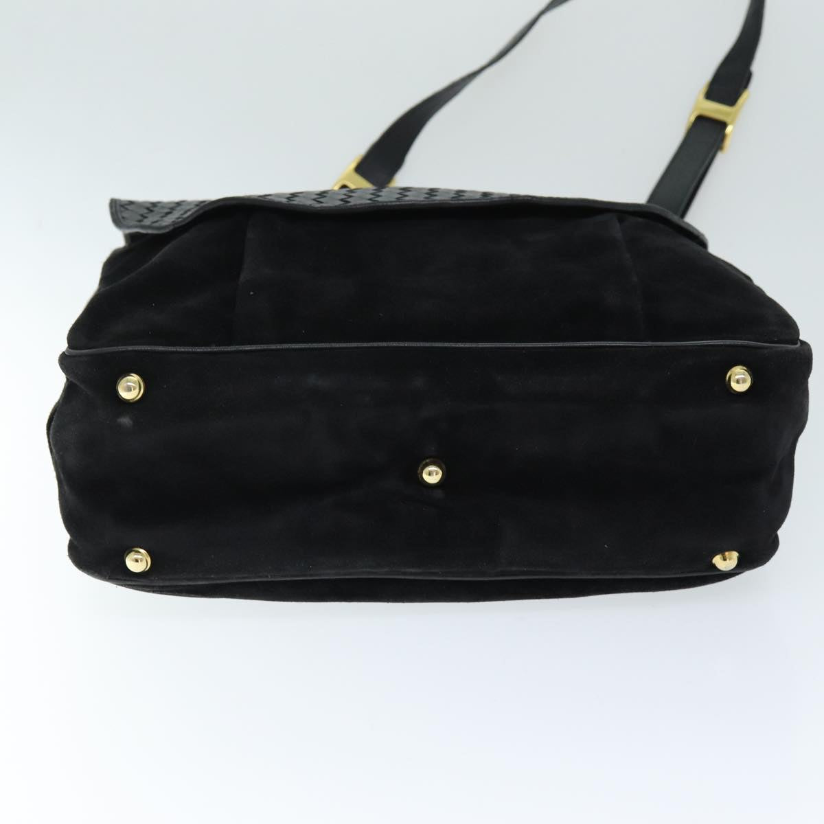 BOTTEGA VENETA INTRECCIATO Hand Bag Leather 2way Black Auth fm3377