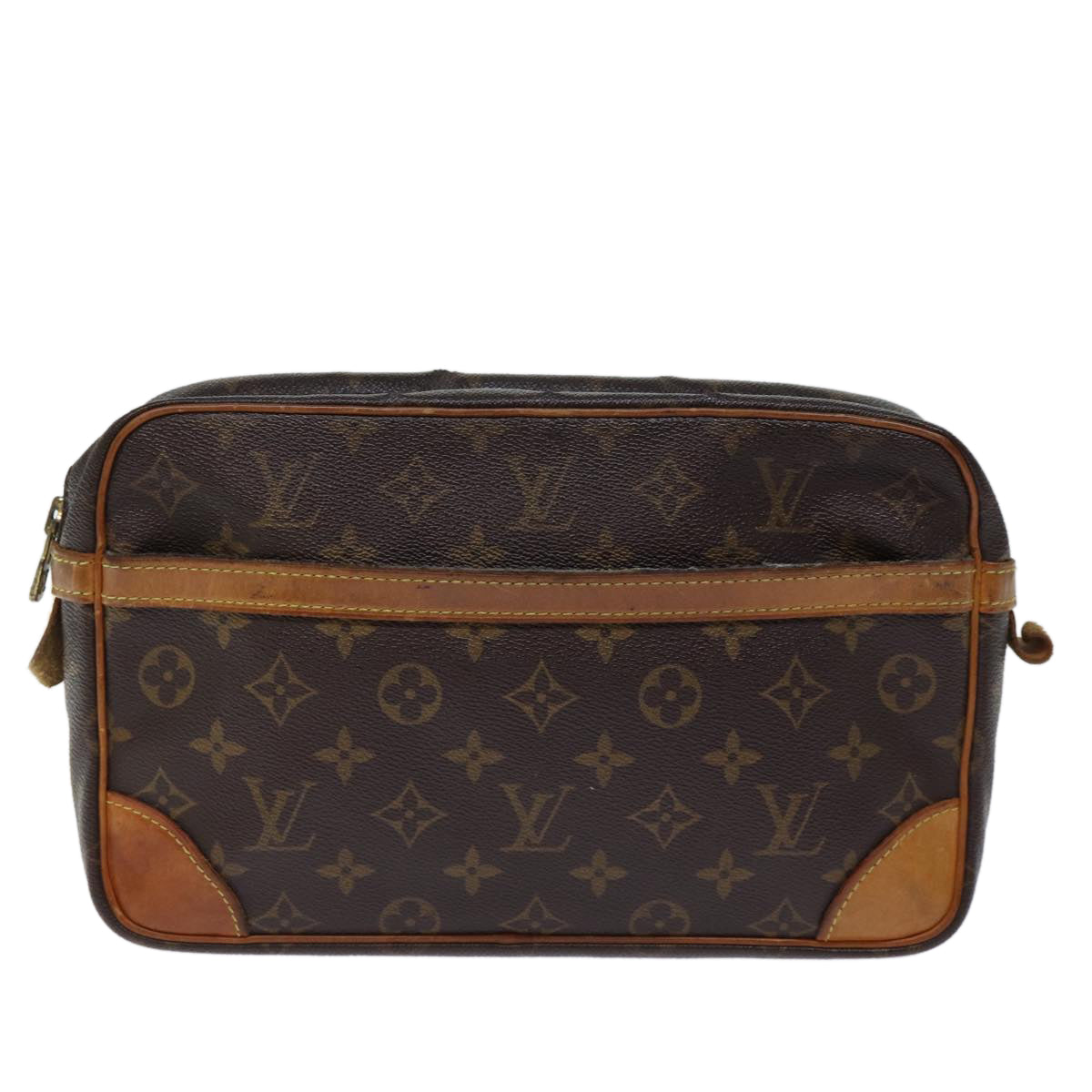 LOUIS VUITTON Monogram Compiegne 28 Clutch Bag M51845 LV Auth fm3381