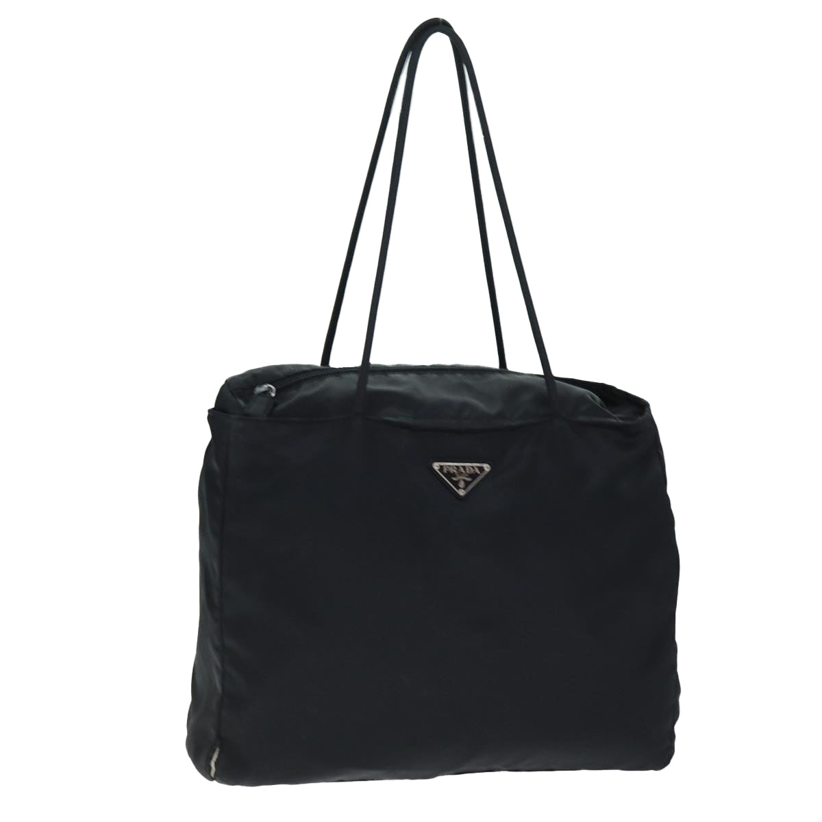 PRADA Tote Bag Nylon Black Auth fm3384