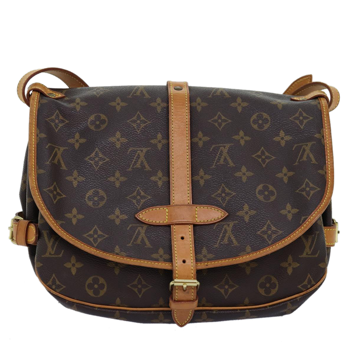 LOUIS VUITTON Monogram Saumur 30 Shoulder Bag M42256 LV Auth fm3388 - 0