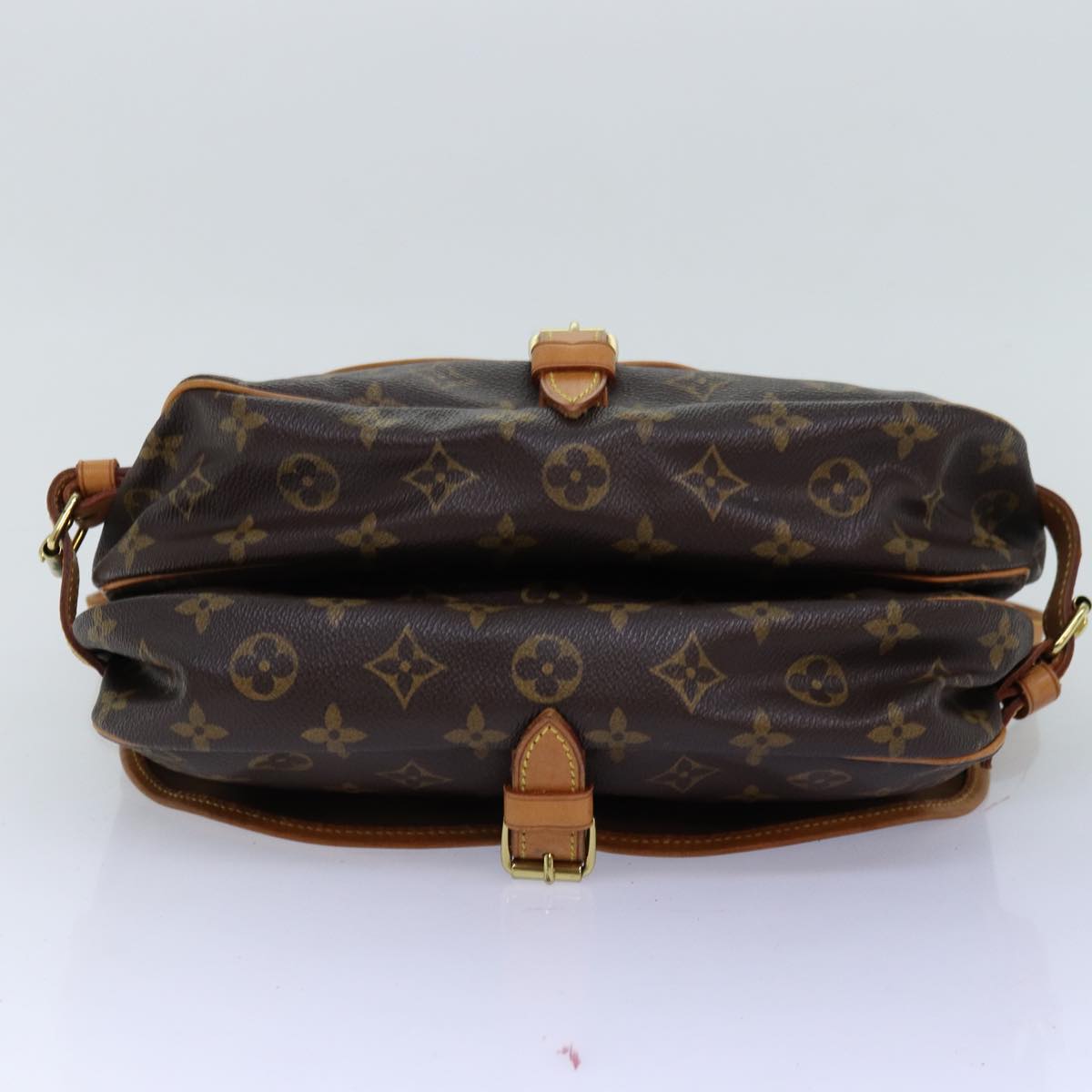 LOUIS VUITTON Monogram Saumur 30 Shoulder Bag M42256 LV Auth fm3388