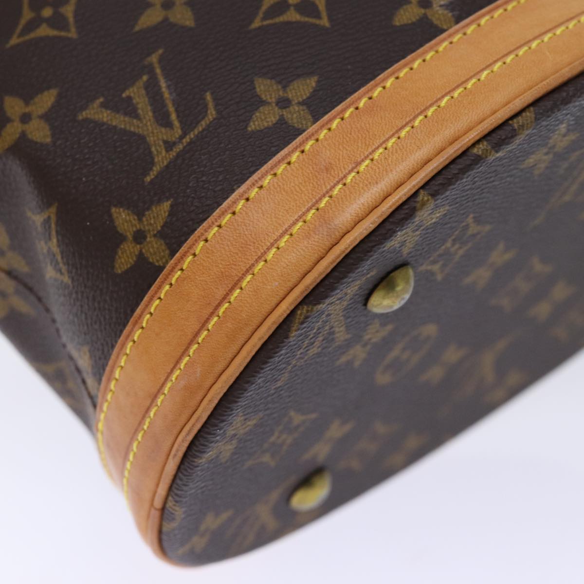 LOUIS VUITTON Monogram Bucket PM Shoulder Bag M42238 LV Auth fm3394