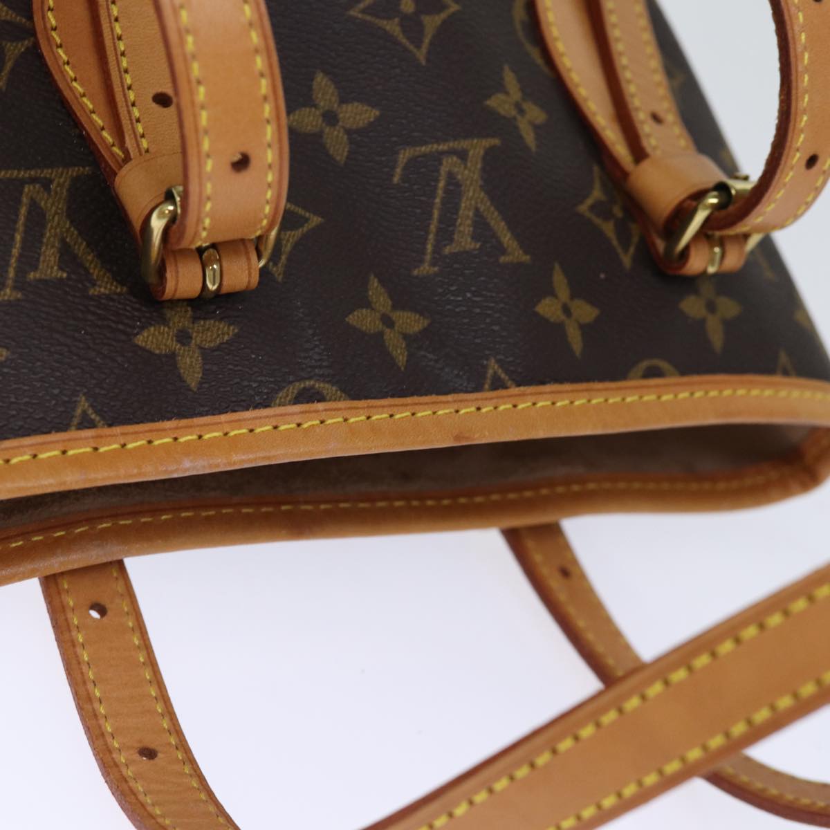 LOUIS VUITTON Monogram Bucket PM Shoulder Bag M42238 LV Auth fm3394