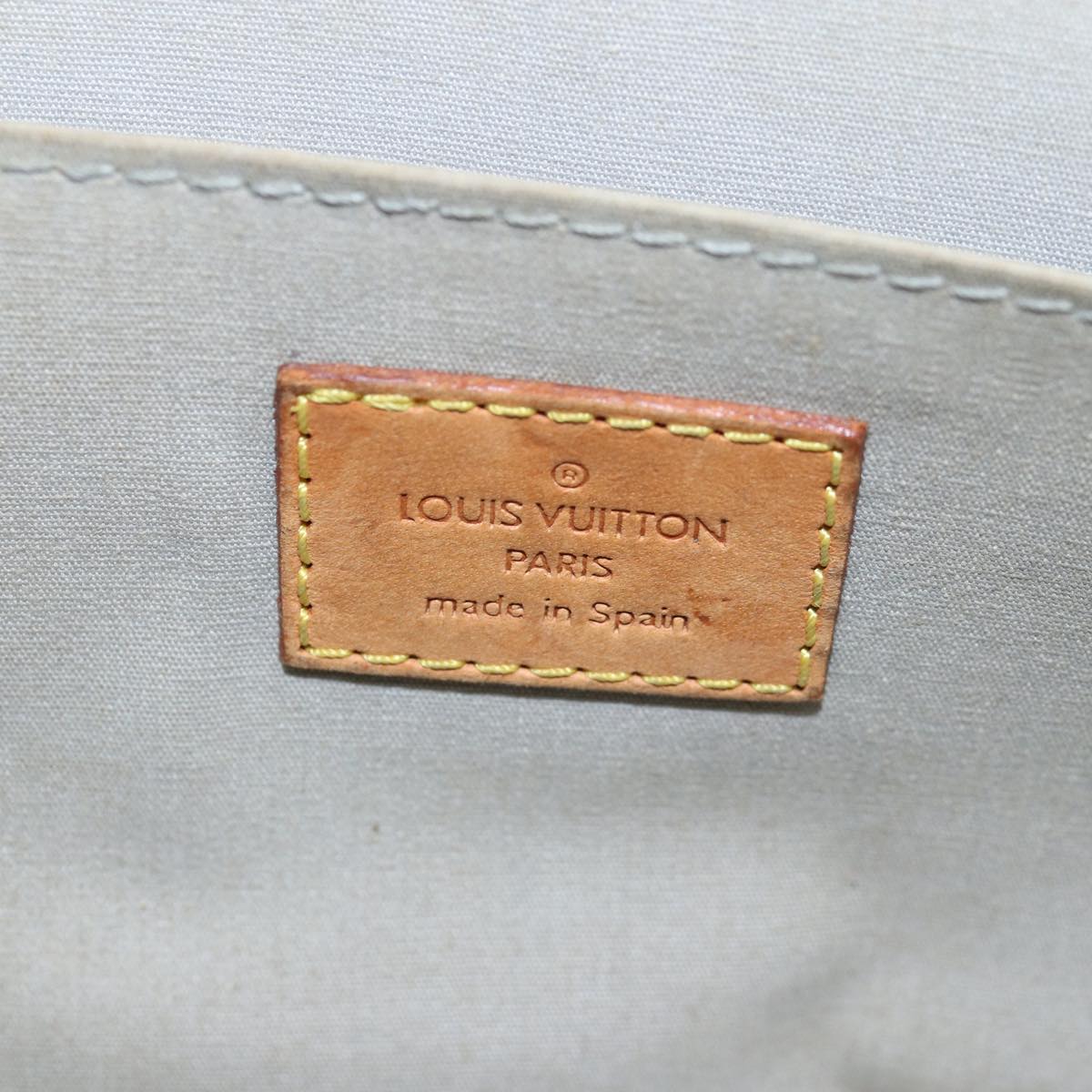LOUIS VUITTON Monogram Vernis Roxbury Drive Hand Bag Perle M91374 LV Auth fm3406
