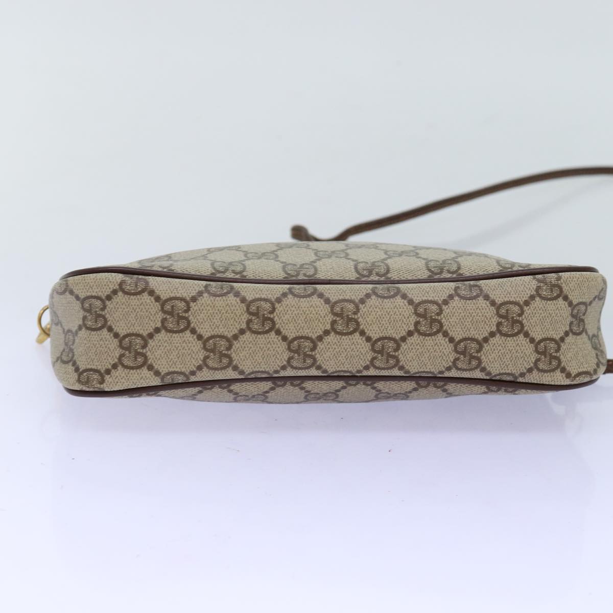 GUCCI GG Supreme Shoulder Bag PVC Beige 97 02 068 Auth fm3411