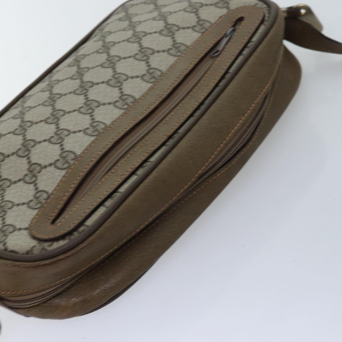 GUCCI GG Supreme Shoulder Bag PVC Beige 001 067 1282 Auth fm3412