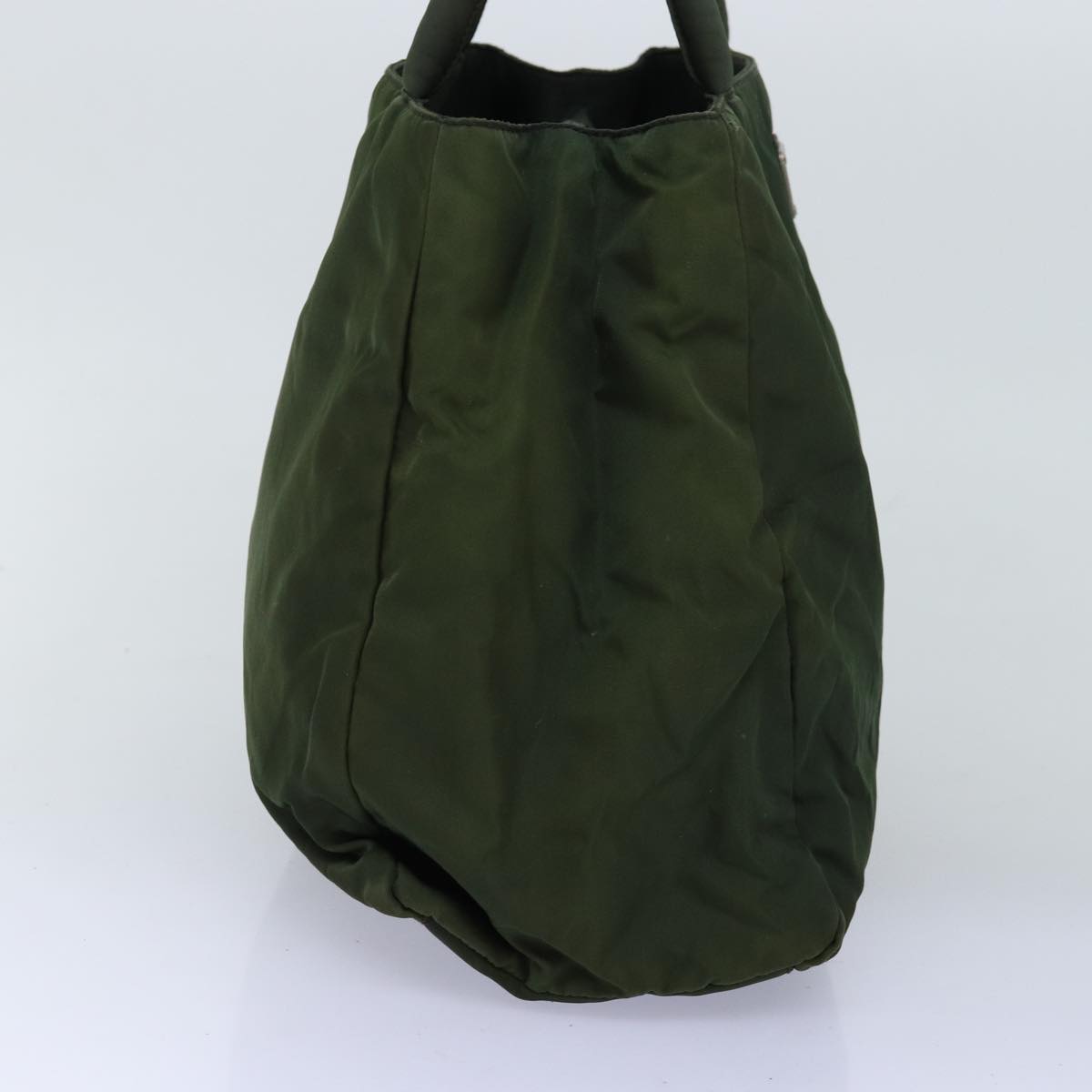 PRADA Hand Bag Nylon Green Auth fm3425