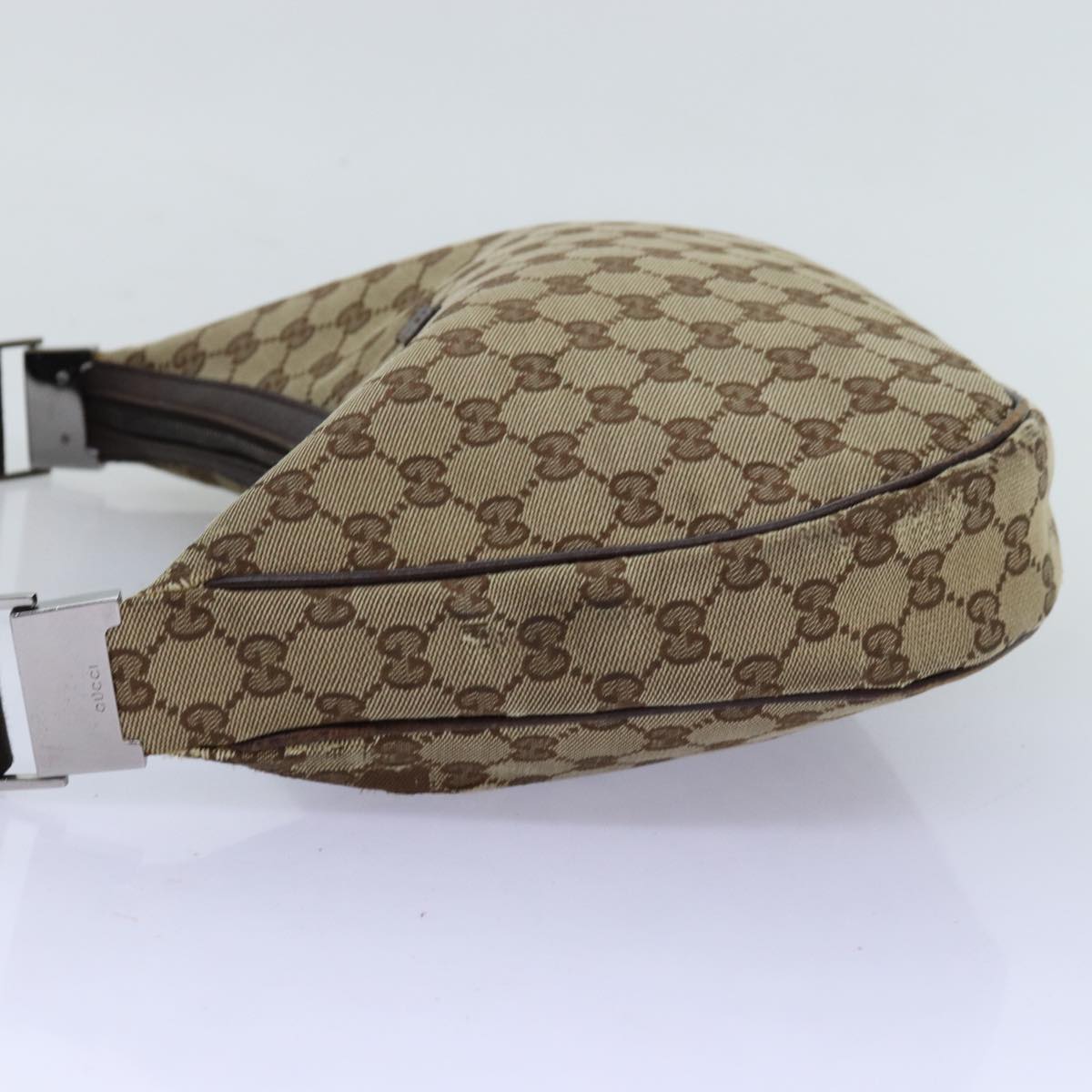 GUCCI GG Canvas Shoulder Bag Beige 122790 Auth fm3429