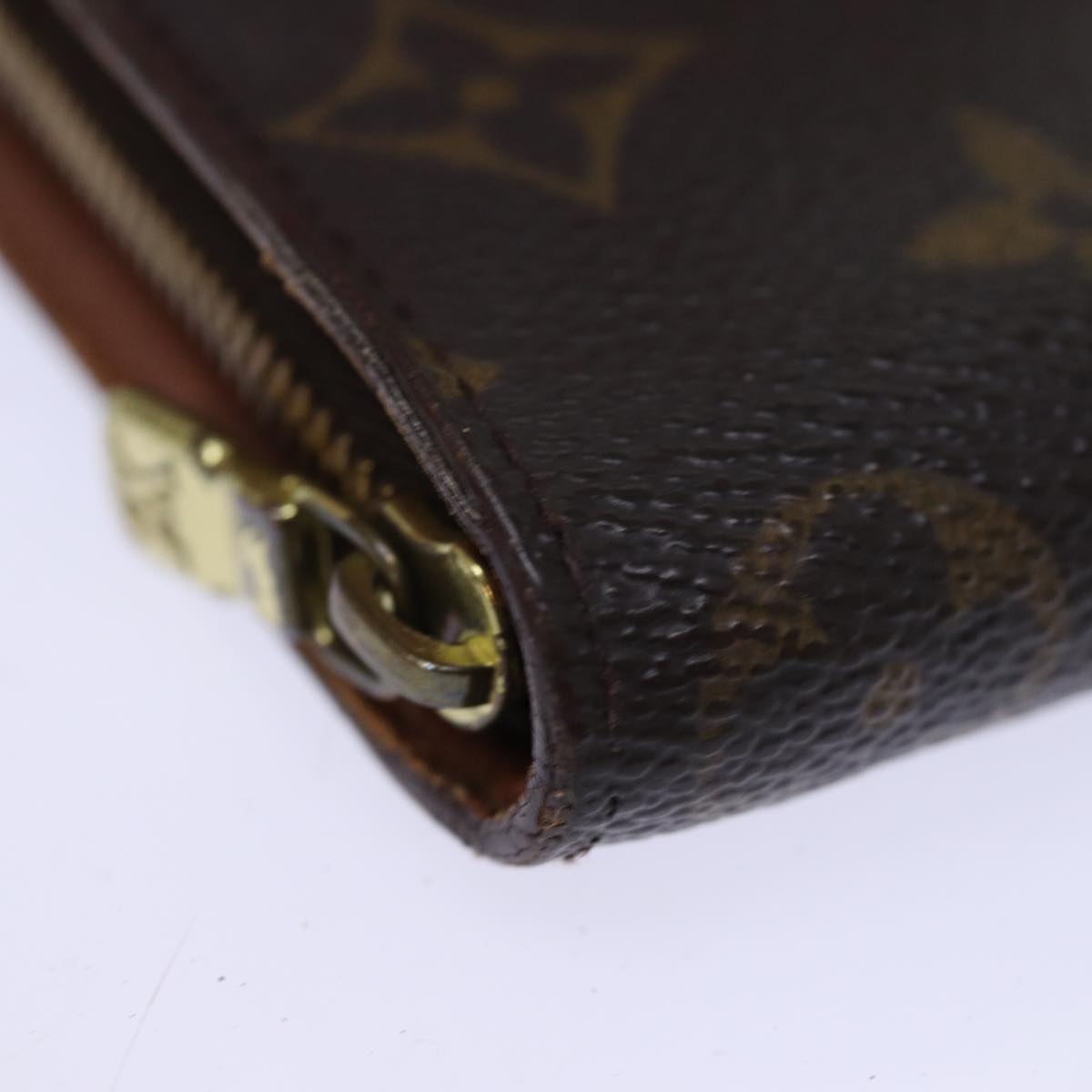 LOUIS VUITTON Monogram Porte Monnaie Zip Long Wallet M61727 LV Auth fm3443