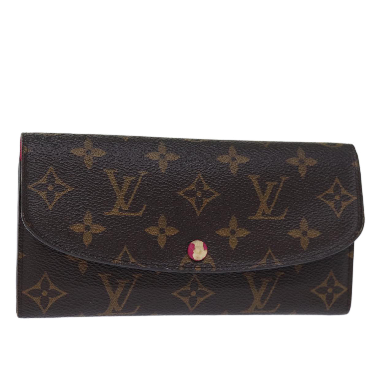 LOUIS VUITTON Monogram Portefeuille Emilie Wallet Pink M60697 LV Auth fm3444