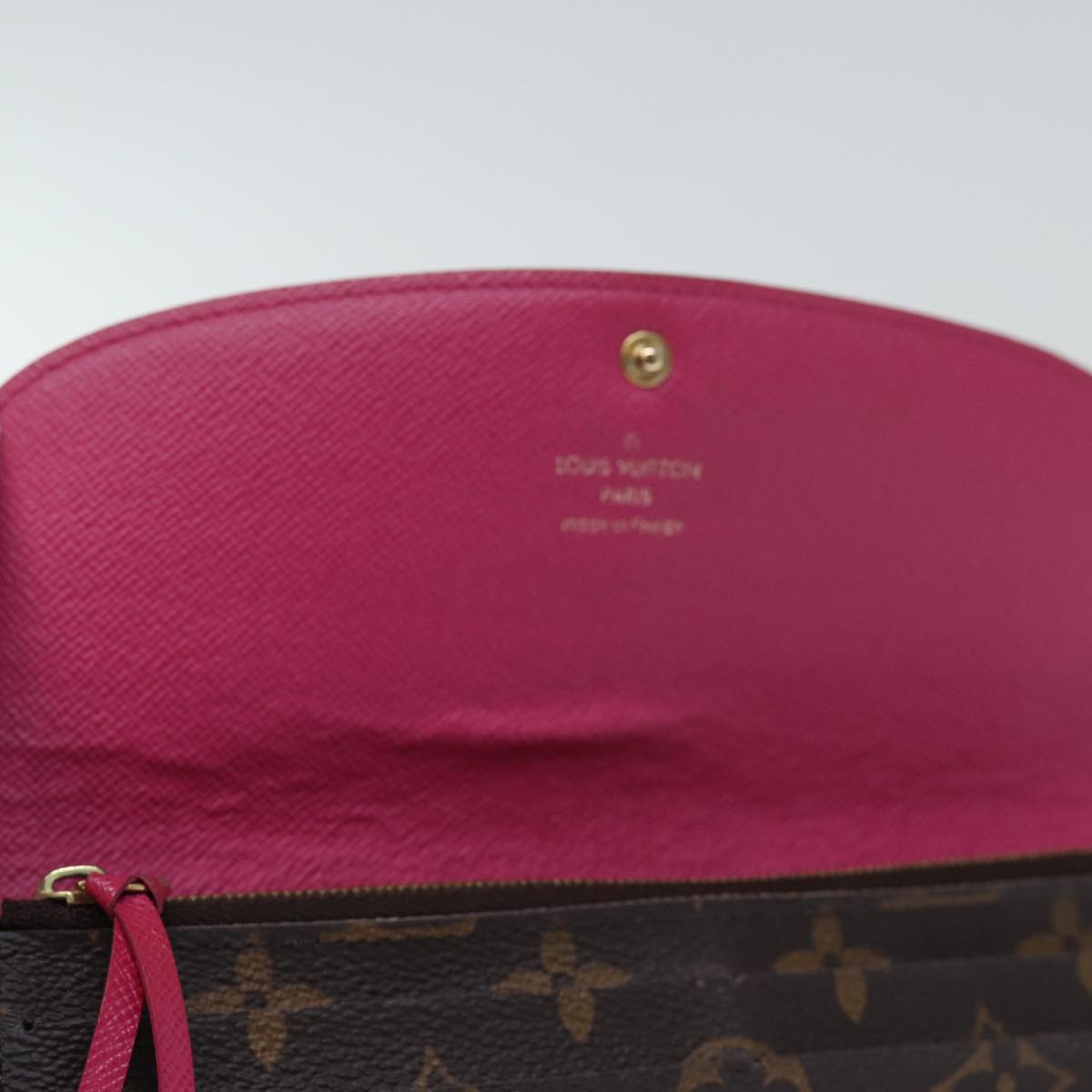 LOUIS VUITTON Monogram Portefeuille Emilie Wallet Pink M60697 LV Auth fm3444