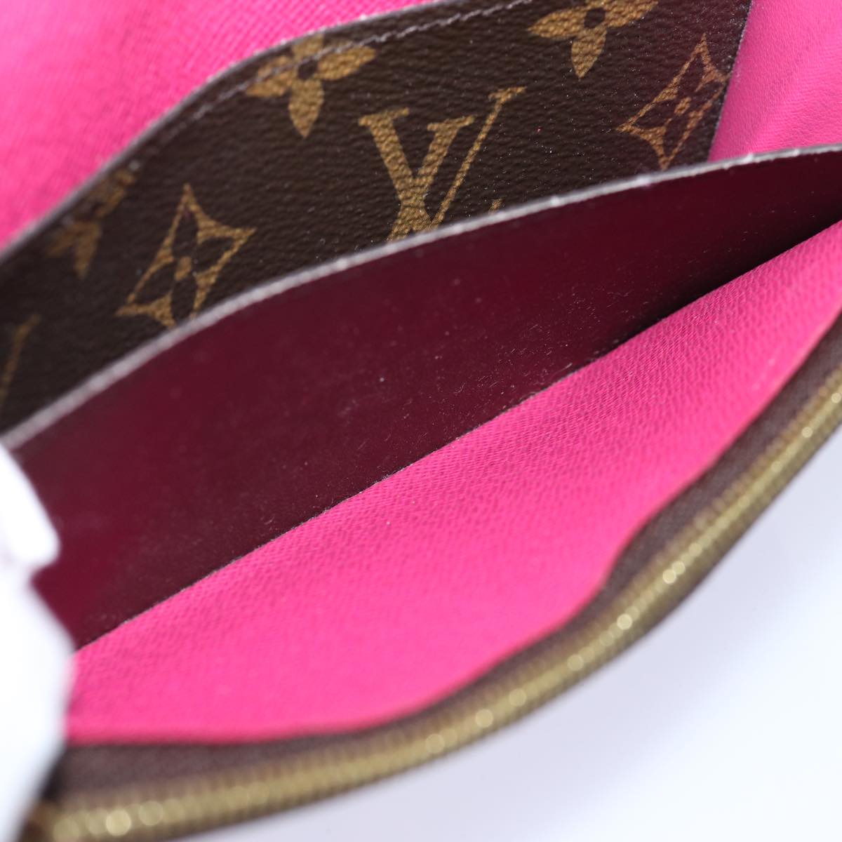 LOUIS VUITTON Monogram Portefeuille Emilie Wallet Pink M60697 LV Auth fm3444