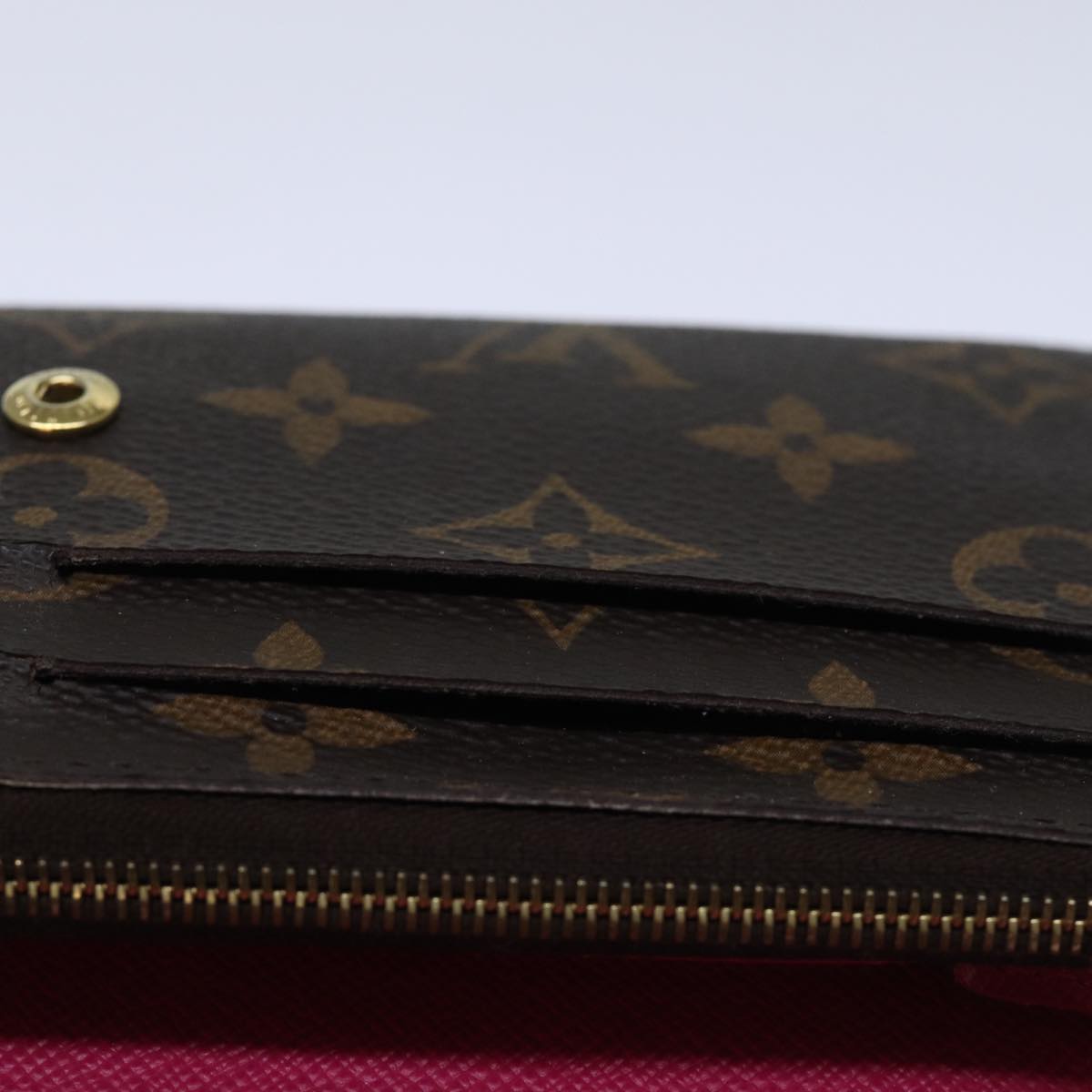 LOUIS VUITTON Monogram Portefeuille Emilie Wallet Pink M60697 LV Auth fm3444