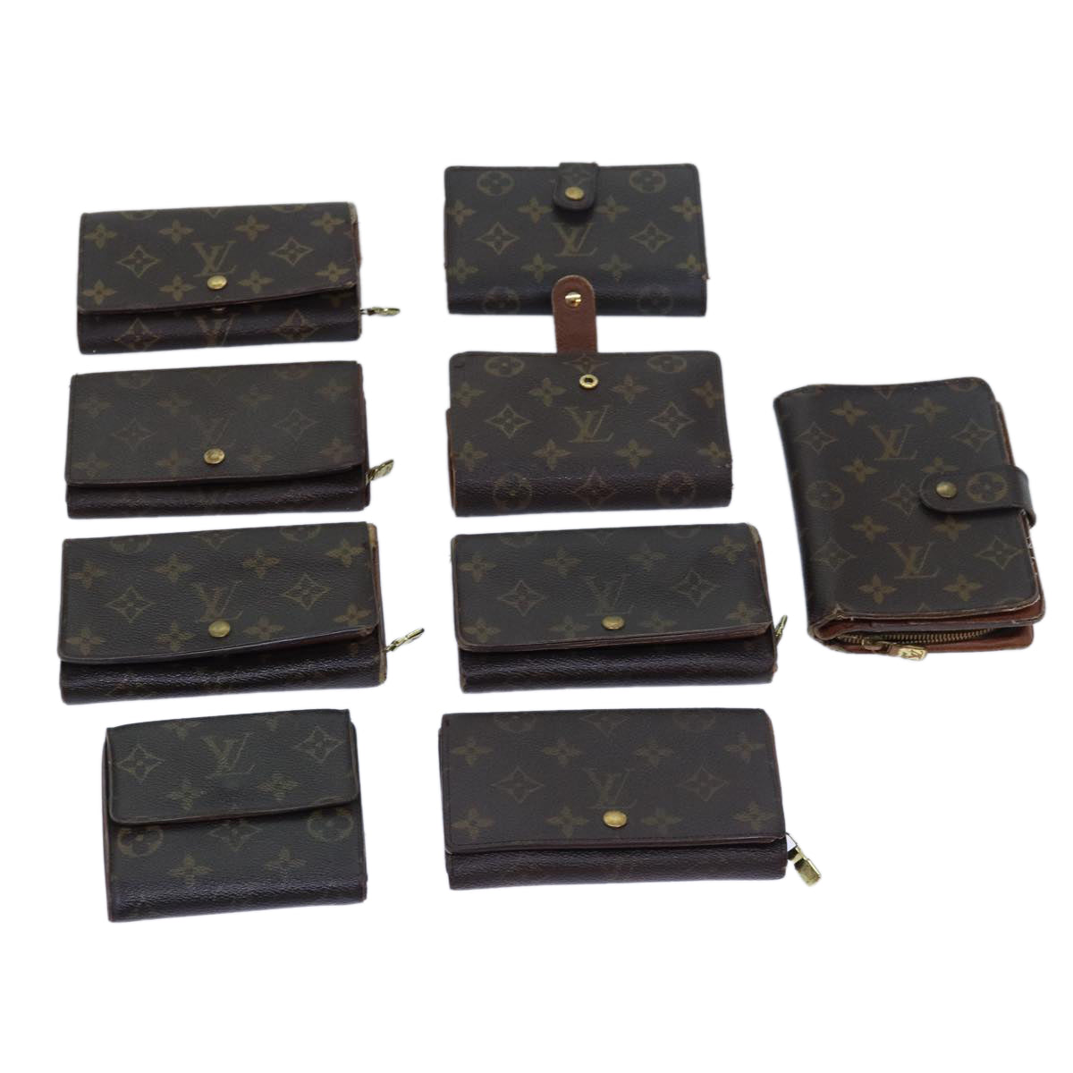 LOUIS VUITTON Monogram Wallet 9Set LV Auth fm3452