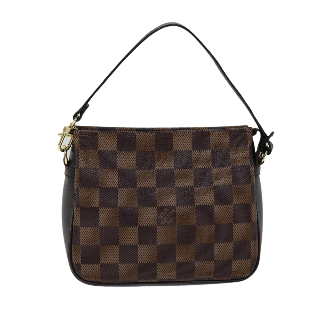 LOUIS VUITTON Damier Ebene Trousse Make Up Pouch N51982 LV Auth fm3456