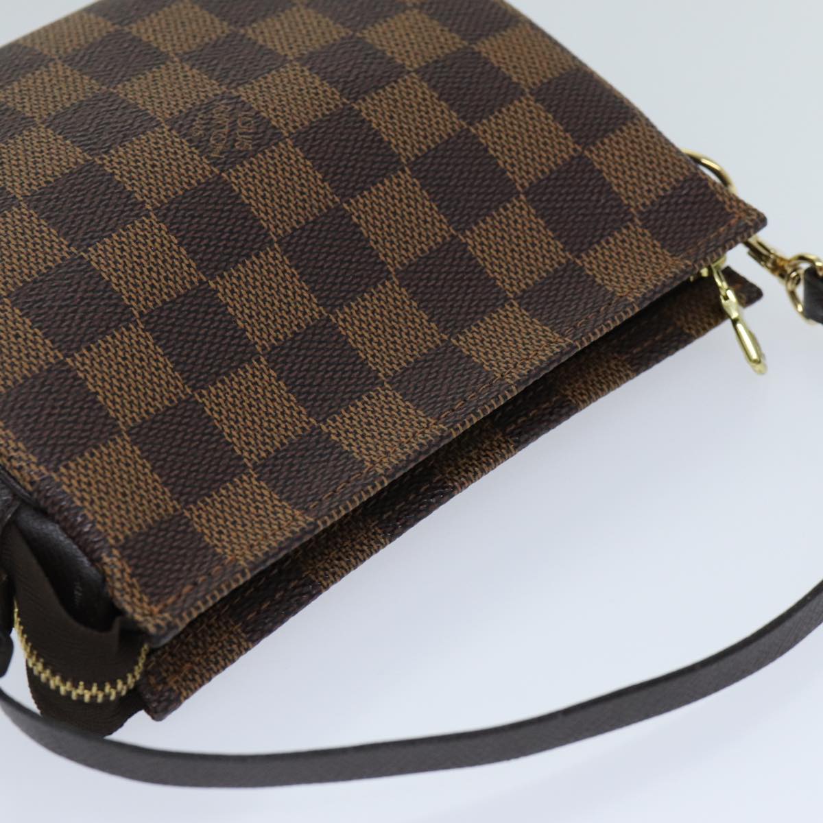 LOUIS VUITTON Damier Ebene Trousse Make Up Pouch N51982 LV Auth fm3456